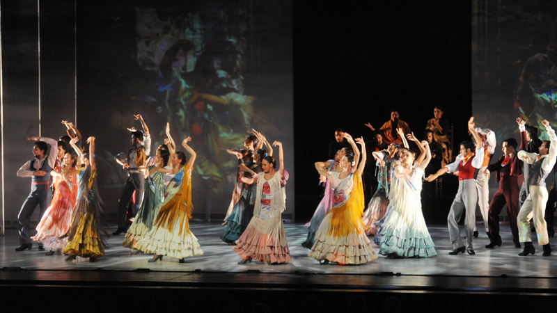 Stage performance of dancers Stage performance of dancers